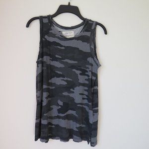 Current Elliott Distressed Camo Muscle Tee Tank